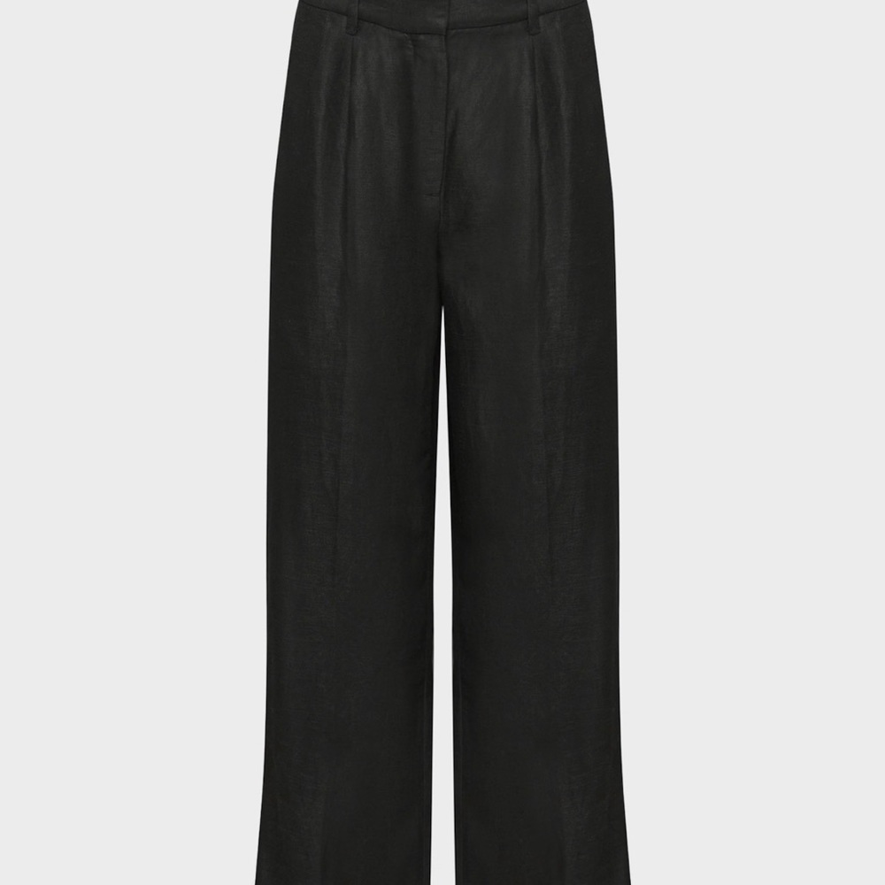 Aritzia effortless pant linen black